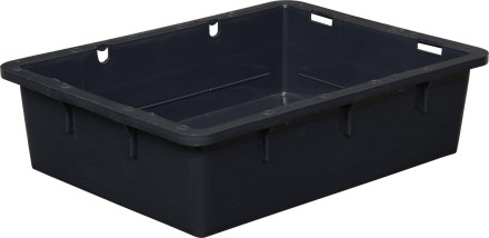 Ящик сырково-творожный без крышки 306, 532х400х141 мм, чёрный