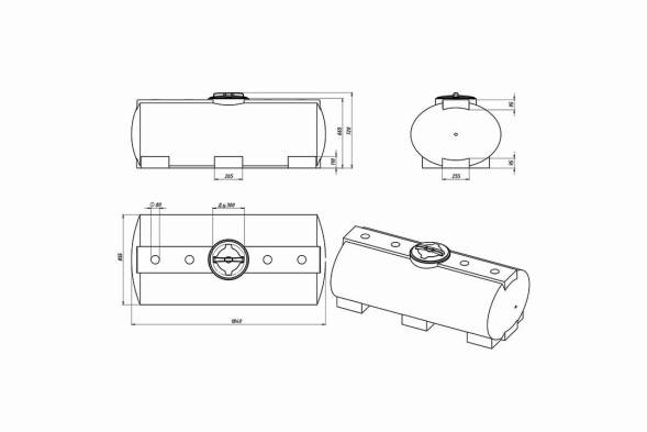 Емкость ЭВГ 750л зеленая