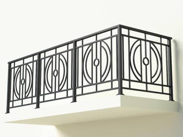 Металлическое балконное ограждение БО-12, 1 пог. м.