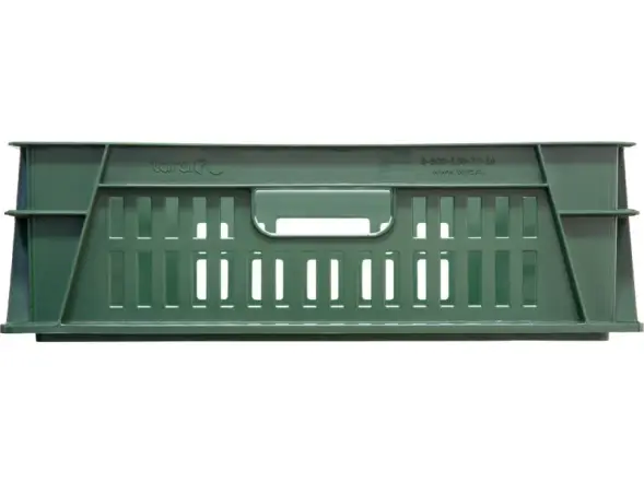 Ящик пластиковый сплошной, 740x465x145 мм, 39 л, зеленый [404-Т-1]