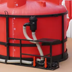 Комплект ПОЛНОГО слива с фильтром и площадкой для мотопомпы G3 на две емкости TRF