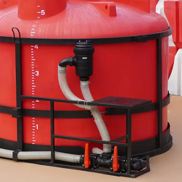 Комплект ПОЛНОГО слива с фильтром и площадкой для мотопомпы G3 на две емкости TRF