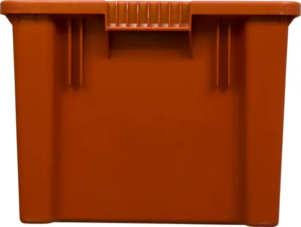 Ящик пластиковый перфорированный, 600x400x300 мм, 52 л, зеленый [602]