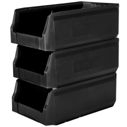 Складской лоток для метизов, мелочей и деталей Logic Store®, 400х225х150 мм, черный [12.414]
