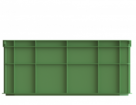 Ящик пластиковый универсальный пищевой сплошной лёгкий, 600х400х259 мм, синий [12.435FL.40.PE.R]