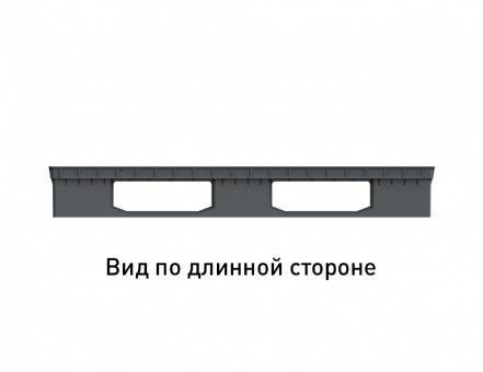 Паллет (поддон) пластиковый перфорированный на 3-х полозьях, 1210х810х160 мм, серый [02.106.91]