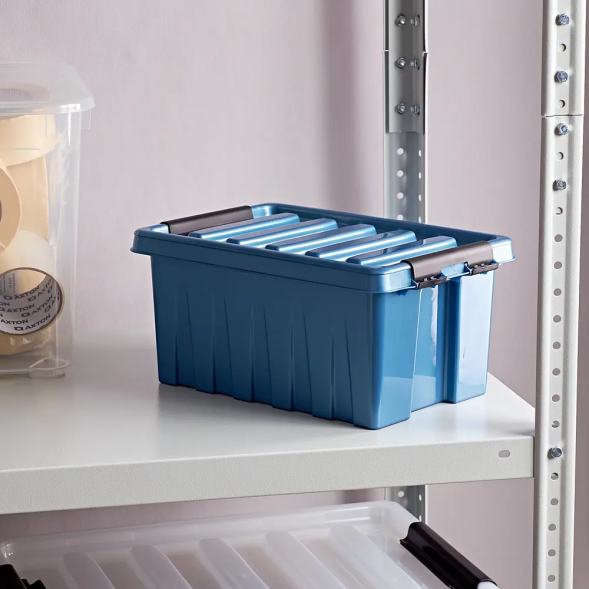 Контейнер с крышкой и клипсами Rox Box Original, 8 л, 335x220x155 мм, синий