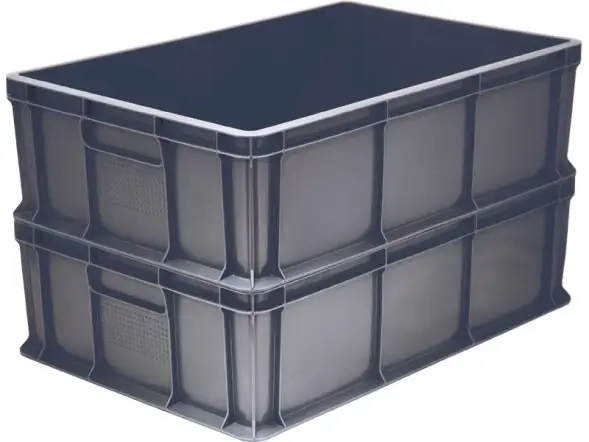 Ящик пластиковый сплошной, 600×400×180 мм, 35 л, серый [706.03.02 М]