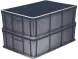 Ящик пластиковый сплошной, 600×400×180 мм, 35 л, серый [706.03.02 М]
