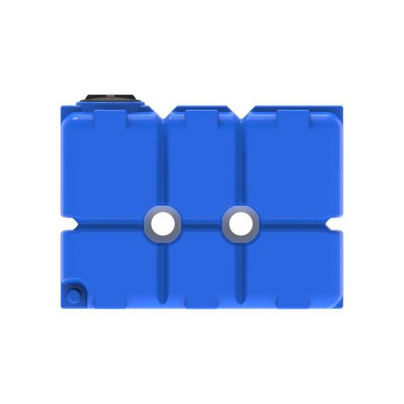 Емкость пластиковая для воды и дизельного топлива ST 2000 л с патрубками d100мм и резьбовой крышкой под плотность вещества до 1.0 г/см3, синий