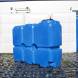 Емкость пластиковая для воды и дизельного топлива ST 2000 л с патрубками d100мм и резьбовой крышкой под плотность вещества до 1.0 г/см3, синий