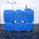 Емкость пластиковая для воды и дизельного топлива ST 2000 л с патрубками d100мм и резьбовой крышкой под плотность вещества до 1.0 г/см3, синий