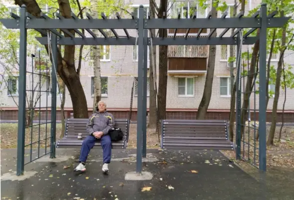 Качели садово-парковые «Зимний сад» двойные