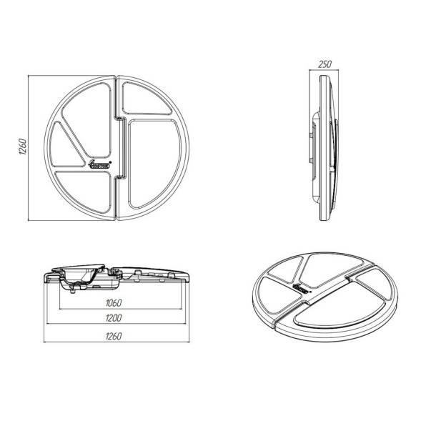 Крышка колодца Rostok складная
