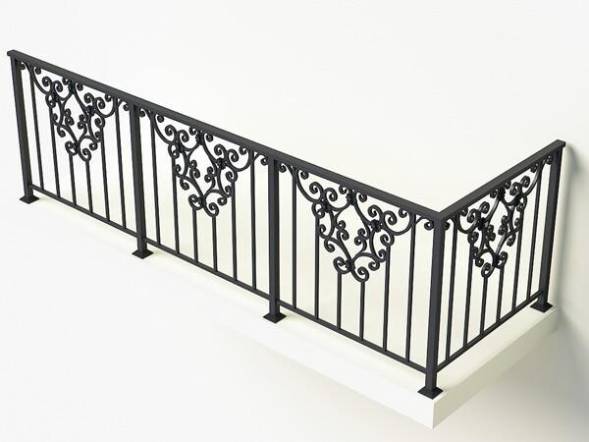 Металлическое балконное ограждение БО-18, 1 пог. м.