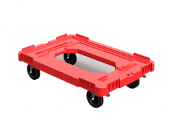 Пластиковая тележка 600х400 мм для транспортировки контейнеров (с отверстием)