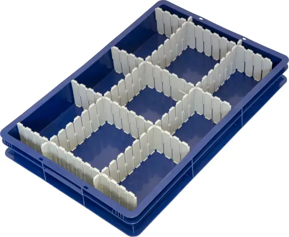 Ящик пластиковый сплошной, 600x400x75 мм, 15 л, красный [424]