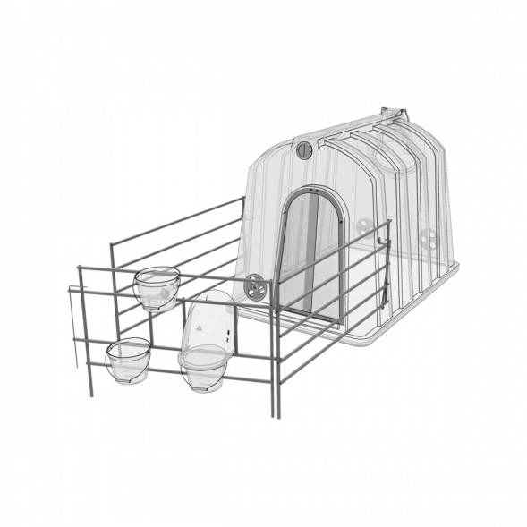 Вольер домика для телят оцинкованный