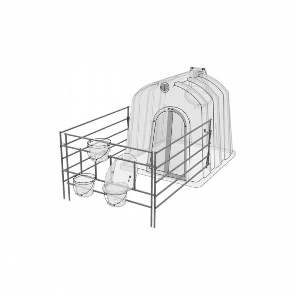 Вольер домика для телят оцинкованный