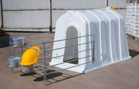 Вольер домика для телят оцинкованный