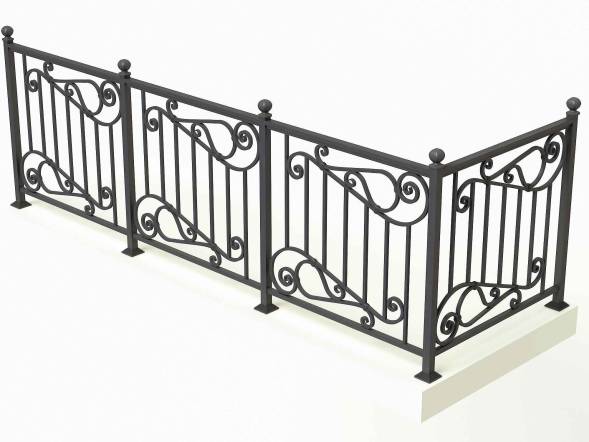 Металлическое балконное ограждение БО-20, 1 пог. м.
