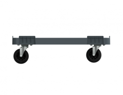 Пластиковая тележка 600х400 мм для контейнеров (сплошная) колеса без тормозов