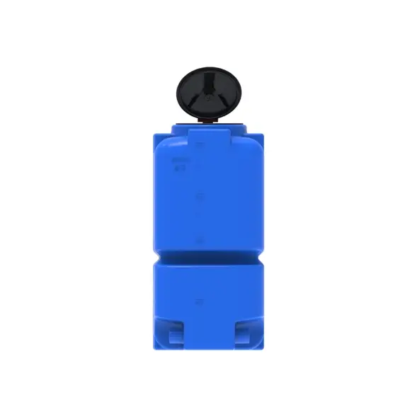 Емкость ST 2000л с патрубками 100мм под плотность до 1.2 г/см3 с откидной крышкой синяя