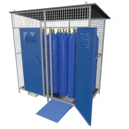 Хранилище газовых баллонов сетчатое сварное ХГС-01 2100x2200x1110 мм Серый