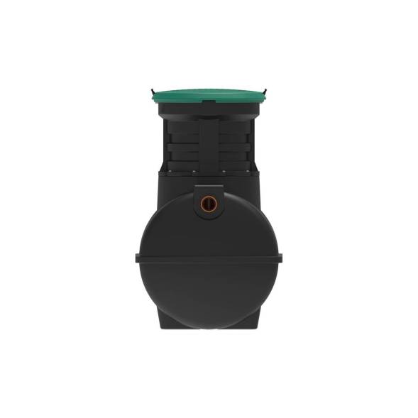 Автономная канализация Rostok Ground 4 с горловиной 600 мм и самотечным отведением, 1800л, черный [504.1500.899.002]