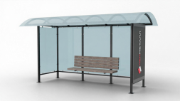 Павильон остановочный с лайтбоксом Классик 6, 4200x1600x2700 мм