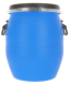 Бочка пластиковая с крышкой, металлическим обручем и ручками, 48 л, 323 мм, синий [БП48.02/04]