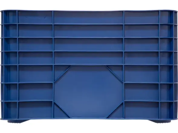 Ящик пластиковый сплошной, 710x500x455 мм, 122 л, синий [425]