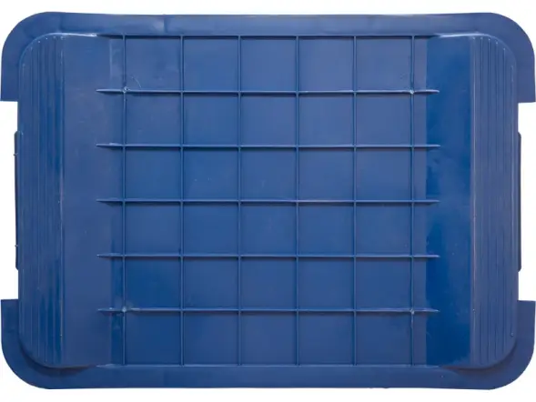 Ящик пластиковый сплошной, 710x500x455 мм, 122 л, синий [425]