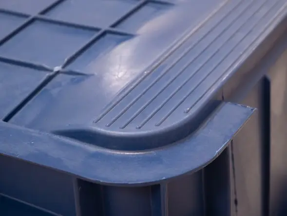 Ящик пластиковый сплошной, 710x500x455 мм, 122 л, синий [425]