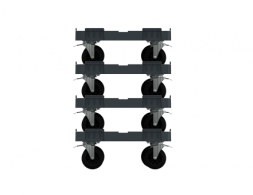 Пластиковая тележка 600х400 мм для ящиков (сплошная)