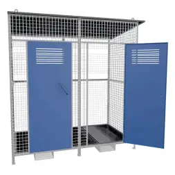 Хранилище для газовых баллонов сетчатое сварное ХГС-03 ПВЛ 2100x2210x1250 мм Серый