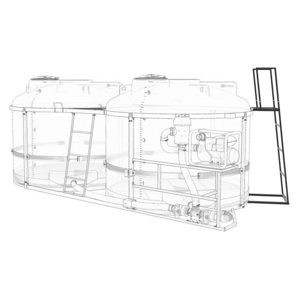 Лестница с трапом сборно-разборная для обрешеток TRF/TRN