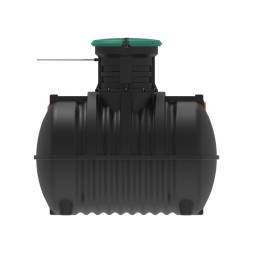 Автономная канализация Rostok Ground 8 с горловиной 600 мм и самотечным отведением, 3500 л, черный [504.3000.899.004]