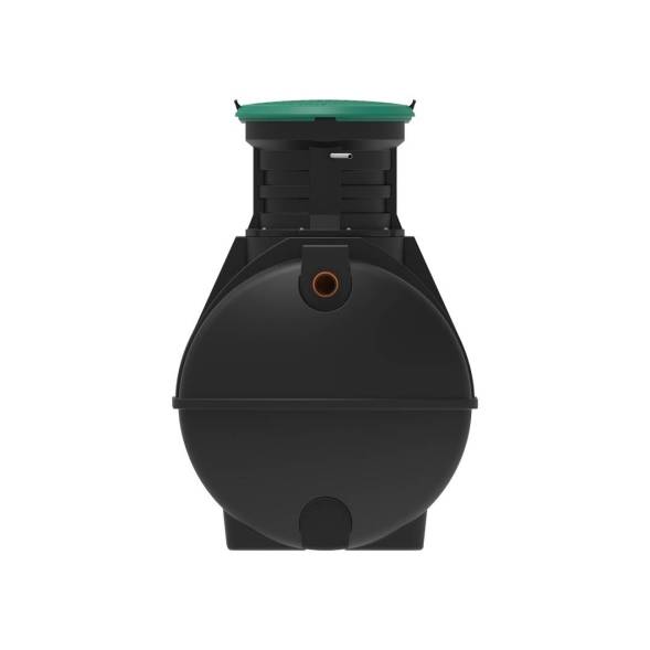 Автономная канализация Rostok Ground 8 с горловиной 600 мм и самотечным отведением, 3500 л, черный [504.3000.899.004]