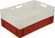 Ящик пластиковый сплошной Е1 (евроформат), 600x400x120 мм, 25 л, красный [205]