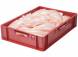 Ящик пластиковый сплошной Е1 (евроформат), 600x400x120 мм, 25 л, красный [205]