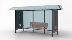 Павильон остановочный с двумя лайтбоксами Классик 8, 4200x1600x2700 мм