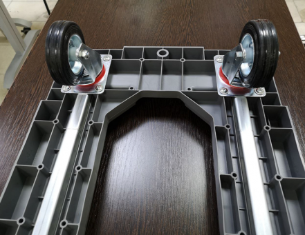 Пластиковая тележка 600х400 мм для ящиков (с отверстием) усиленная