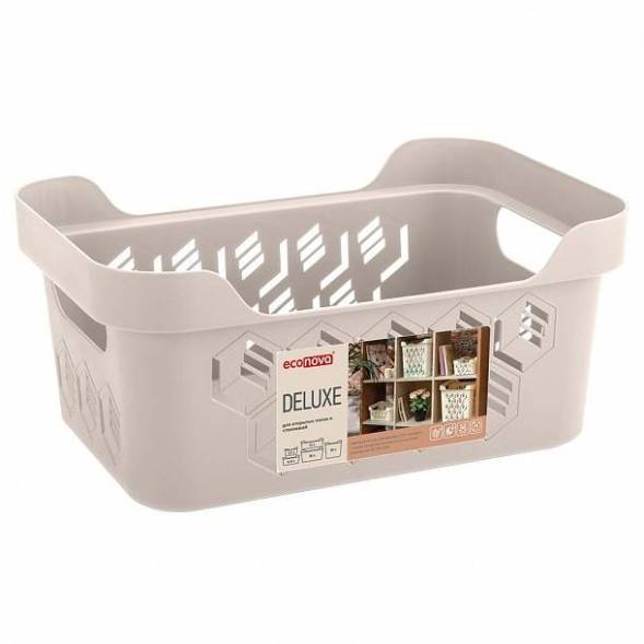 Корзинка универсальная Deluxe, 270x190x120 мм, 4,6 л, светло-бежевый