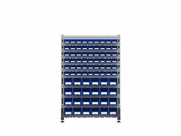 Стеллаж для пластиковых лотков ДВК SORTEX односторонний 1500x1000x450.04