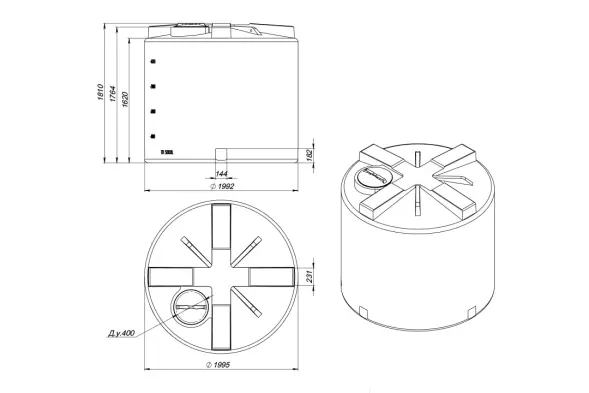 Емкость TH 5000л зеленая