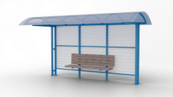 Павильон остановочный Металлик 1, 4200x1600x2700 мм