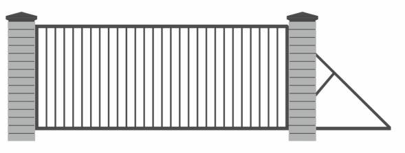 Металлические откатные ворота ОВ-1, 4000x2000 мм