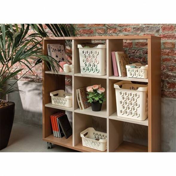 Корзинка универсальная Deluxe, 286x286x286 мм, 18 л, светло-бежевый