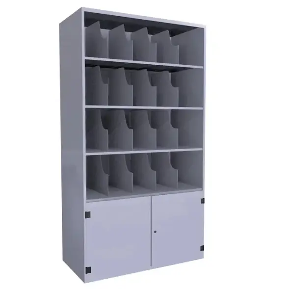 Шкаф для 48 противогазов ХПГ-48-600 без двери 1800x600x400 мм Светло-серый